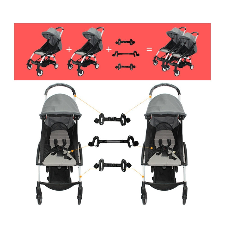 Twin Stroller Connector Turns Two Single Strollers Into A Double Stroller — Three Short