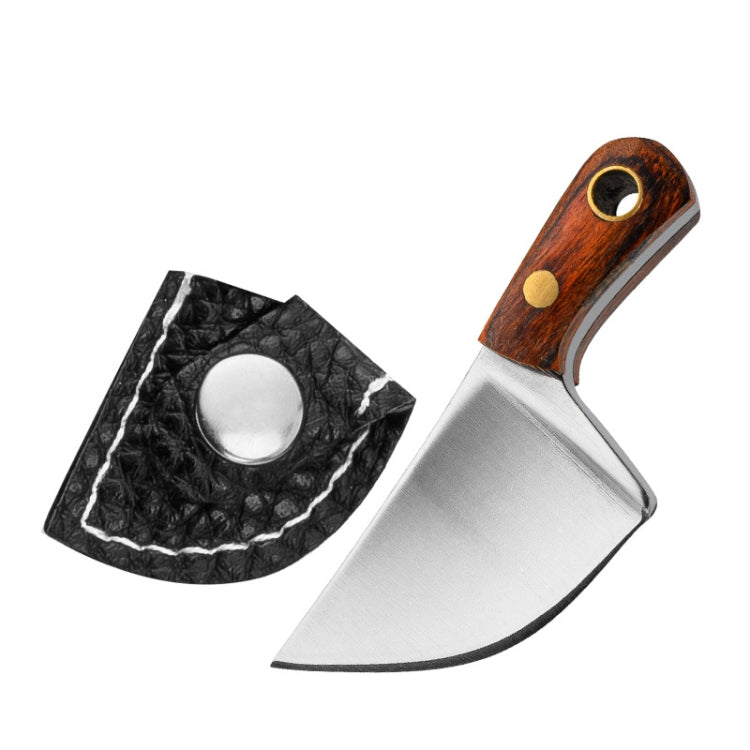Mini Knife Keychain Portable Removal Express Pendant Accessory With Holster — Black Handle Laser Pattern