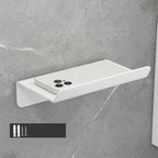 Bathroom Roll Paper Holder No-Punch Cell Phone Storage Shelf