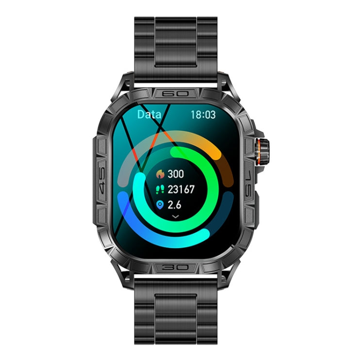 K63 1.96-Inch Heart Rate/Blood Oxygen Monitoring Bluetooth Call Sports Smart Watch — Orange