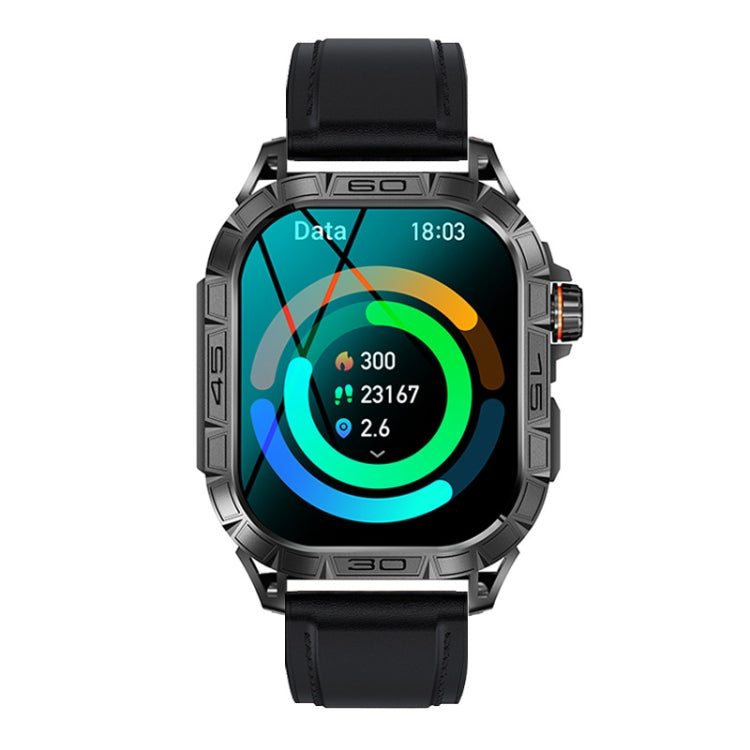K63 1.96-Inch Heart Rate/Blood Oxygen Monitoring Bluetooth Call Sports Smart Watch — Silver Three-bead Steel