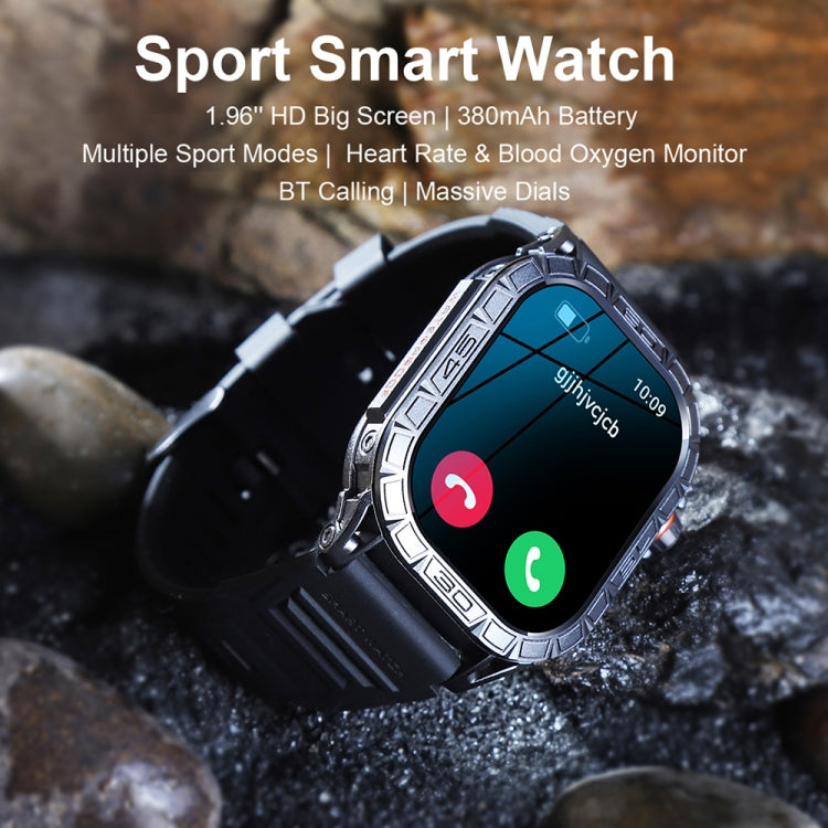 K63 1.96-Inch Heart Rate/Blood Oxygen Monitoring Bluetooth Call Sports Smart Watch