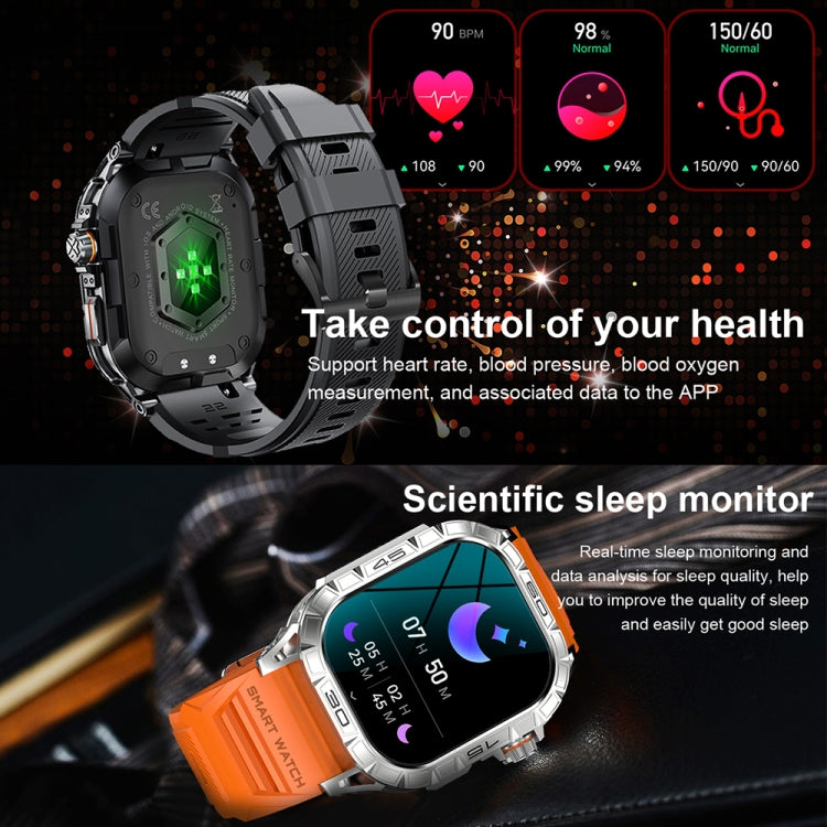 K63 1.96-Inch Heart Rate/Blood Oxygen Monitoring Bluetooth Call Sports Smart Watch