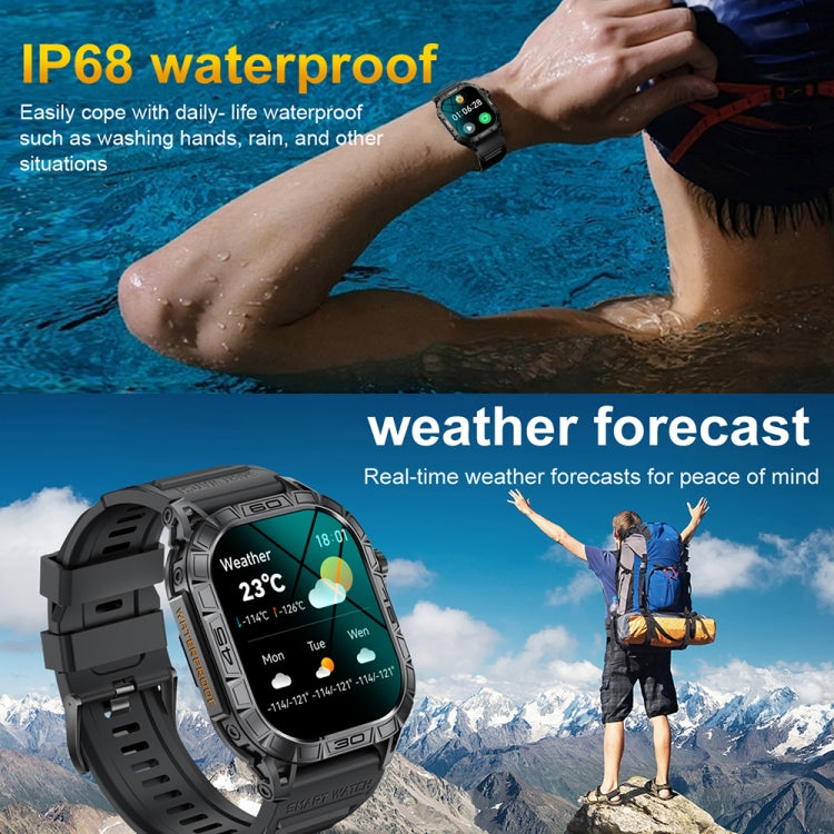 K63 1.96-Inch Heart Rate/Blood Oxygen Monitoring Bluetooth Call Sports Smart Watch
