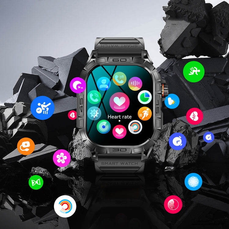 K63 1.96-Inch Heart Rate/Blood Oxygen Monitoring Bluetooth Call Sports Smart Watch