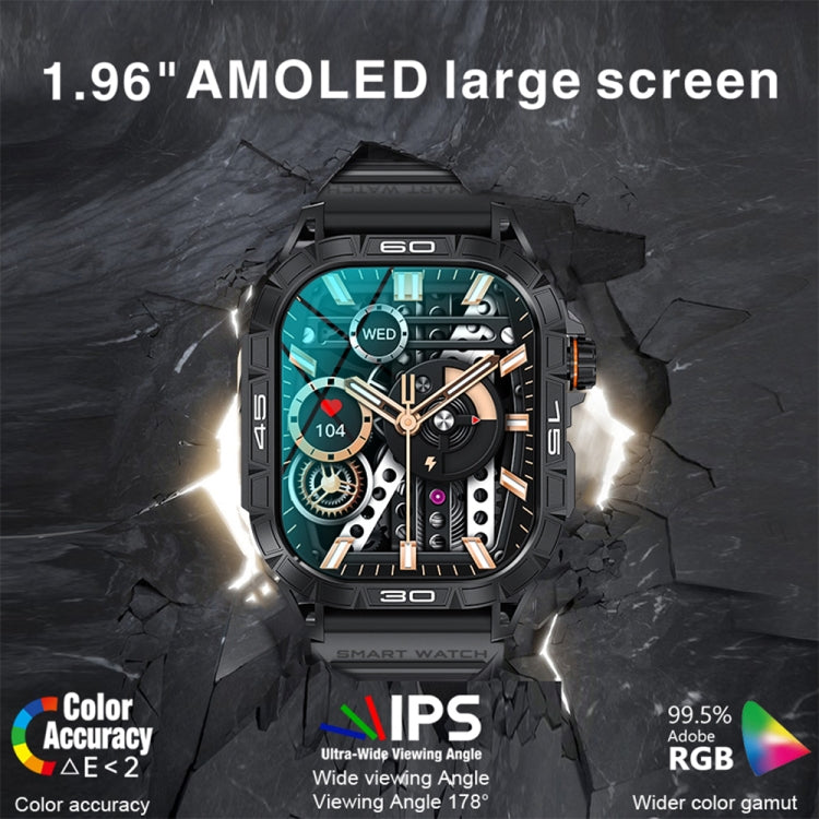 K63 1.96-Inch Heart Rate/Blood Oxygen Monitoring Bluetooth Call Sports Smart Watch