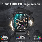 K63 1.96-Inch Heart Rate/Blood Oxygen Monitoring Bluetooth Call Sports Smart Watch