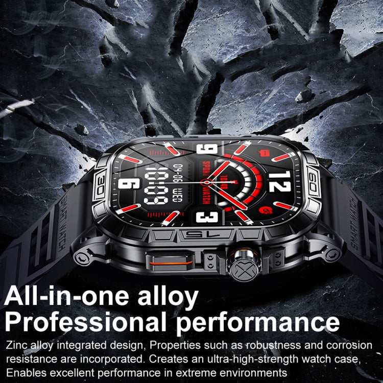 K63 1.96-Inch Heart Rate/Blood Oxygen Monitoring Bluetooth Call Sports Smart Watch