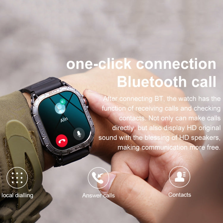 K63 1.96-Inch Heart Rate/Blood Oxygen Monitoring Bluetooth Call Sports Smart Watch
