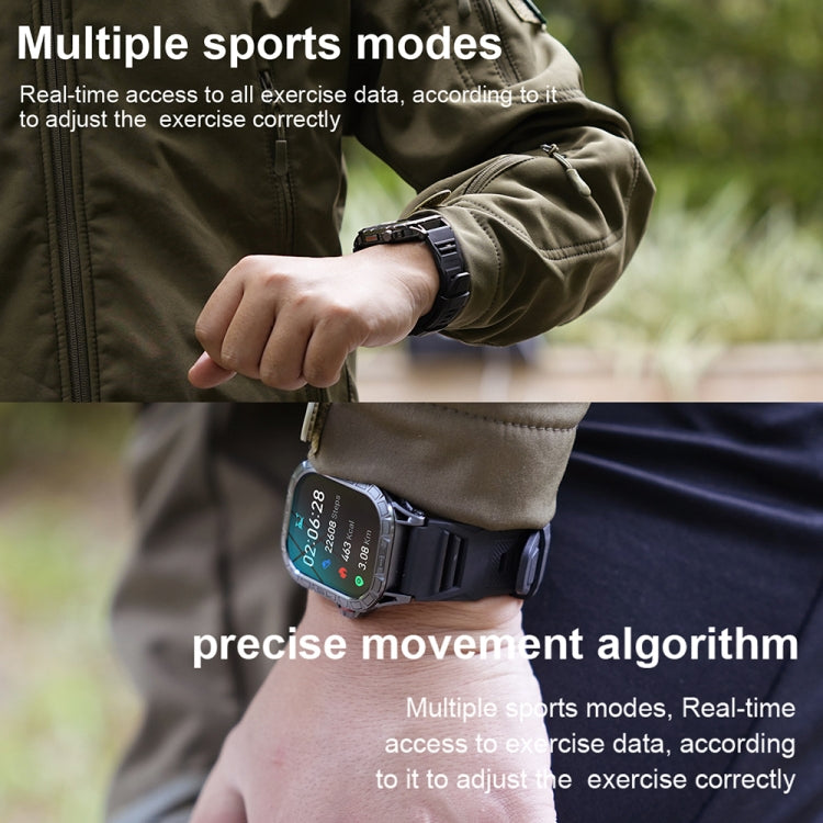 K63 1.96-Inch Heart Rate/Blood Oxygen Monitoring Bluetooth Call Sports Smart Watch