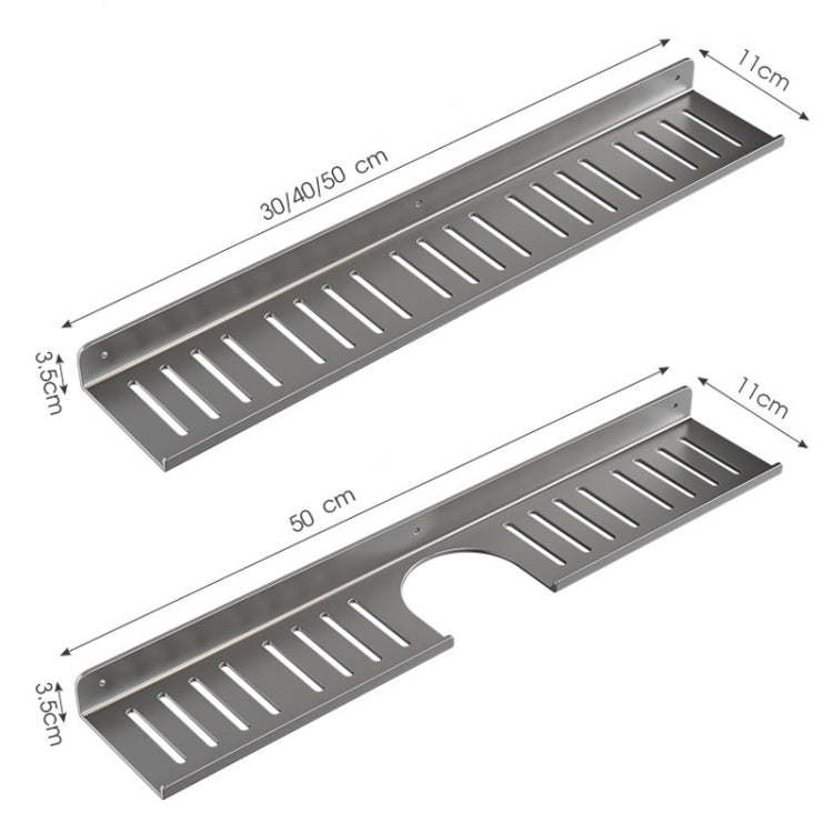 Faucet Rack Home Bathroom Vanity Shelf No Hole Storage Shelf — 50cm U-shaped (Gray)
