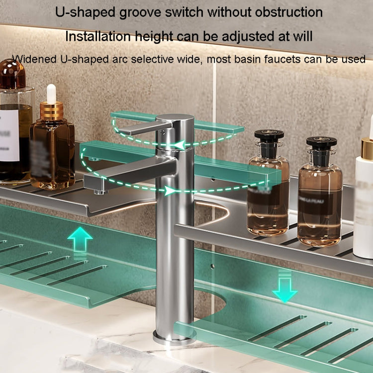 Faucet Rack Home Bathroom Vanity Shelf No Hole Storage Shelf — view 15