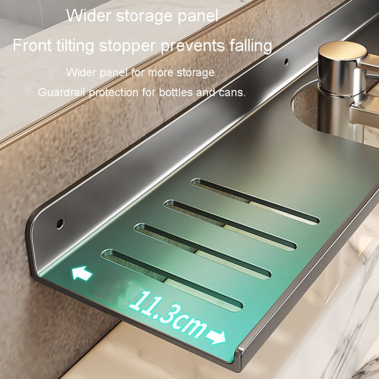 Faucet Rack Home Bathroom Vanity Shelf No Hole Storage Shelf — view 17