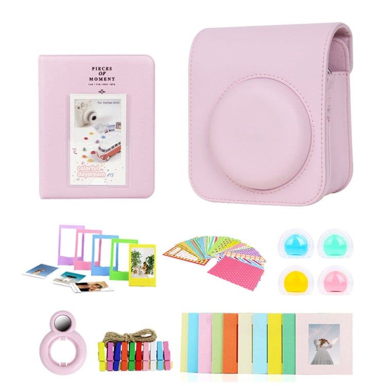 For Polaroid Mini12 7 in 1 Photo Album Sticker Photo Frame Camera Bag — Blue