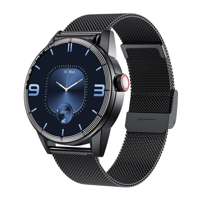 R6 1.32-Inch TWS 2-In-1 Bluetooth Headset Smart Watch, Heart Rate / Blood Oxygen Monitoring — Black Steel