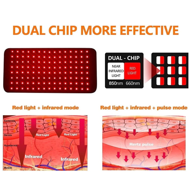 120 LEDs Red Light + Infrared Light Therapy Belt For Back Shoulder Waist Pain Relief — view 6