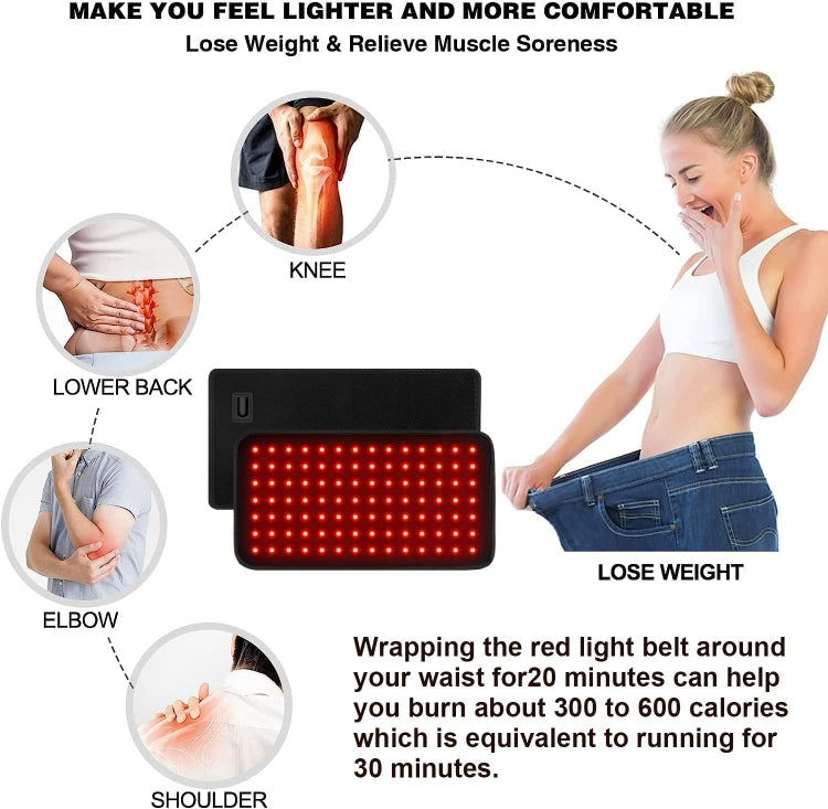 120 LEDs Red Light + Infrared Light Therapy Belt For Back Shoulder Waist Pain Relief — view 7