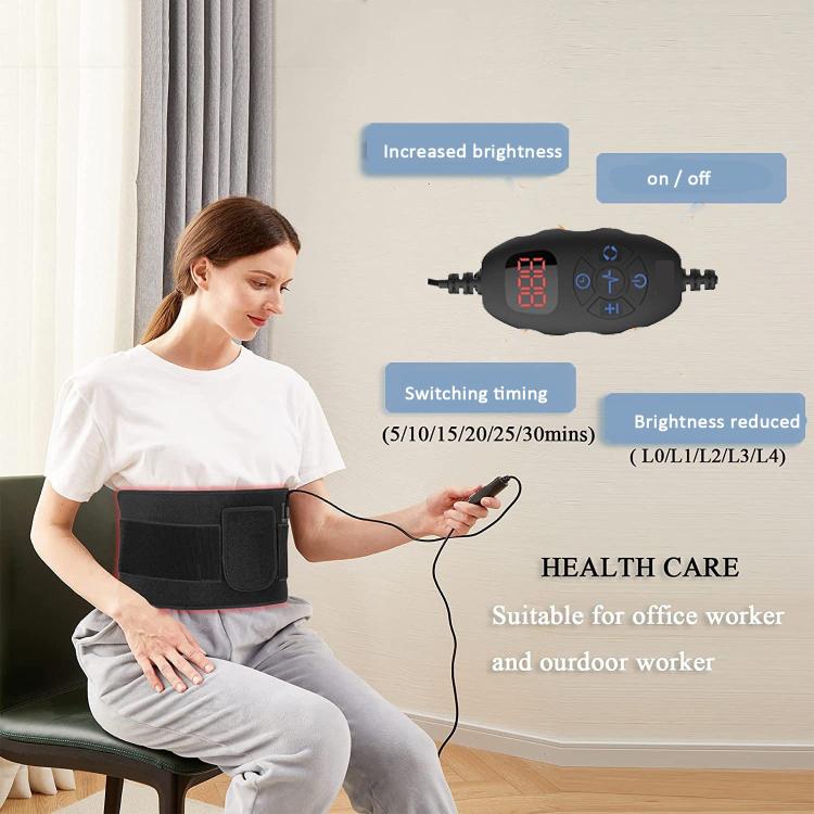 120 LEDs Red Light + Infrared Light Therapy Belt For Back Shoulder Waist Pain Relief — view 9