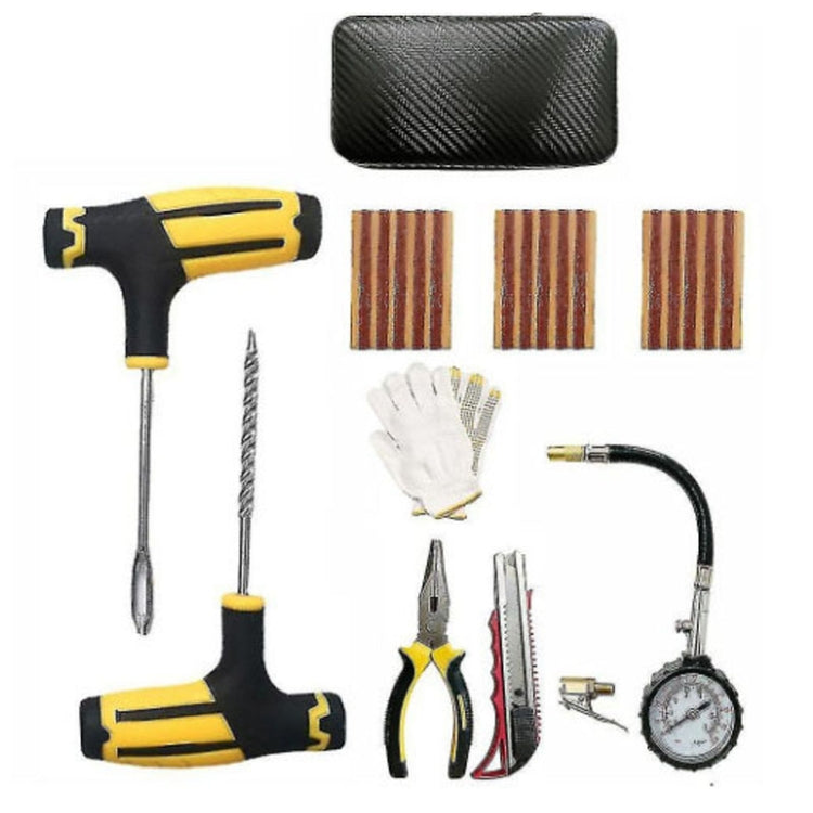 Automotive Vacuum Tire Repair Tool Car Tire Patching Instrument Set — 10pcs