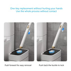 Disposable Toilet Brush Set Wall-mounted Throwable Bathroom Cleaning Brush With Cleaning Solution — view 6