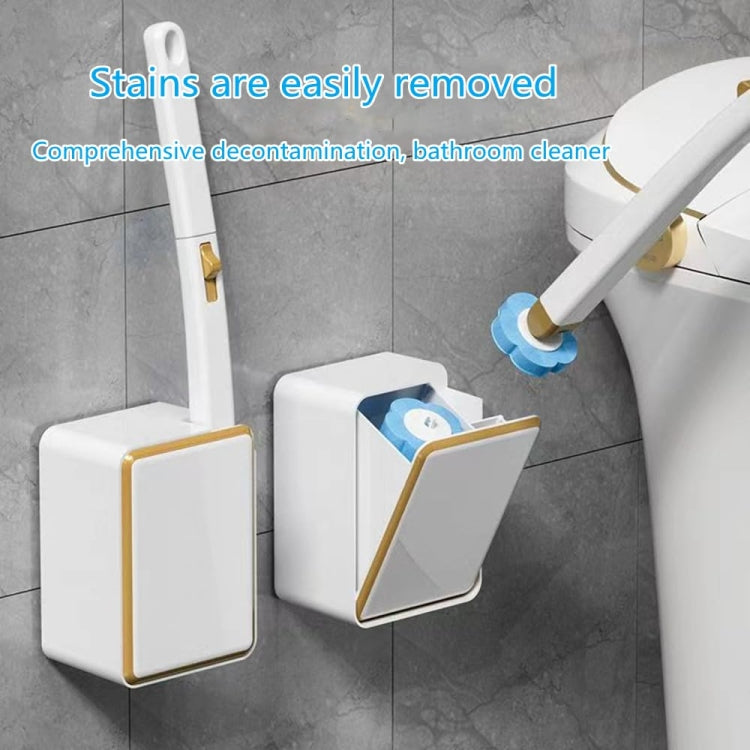 Disposable Toilet Brush Set Wall-mounted Throwable Bathroom Cleaning Brush With Cleaning Solution — view 10