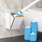Disposable Toilet Brush Set Wall-mounted Throwable Bathroom Cleaning Brush With Cleaning Solution — view 12