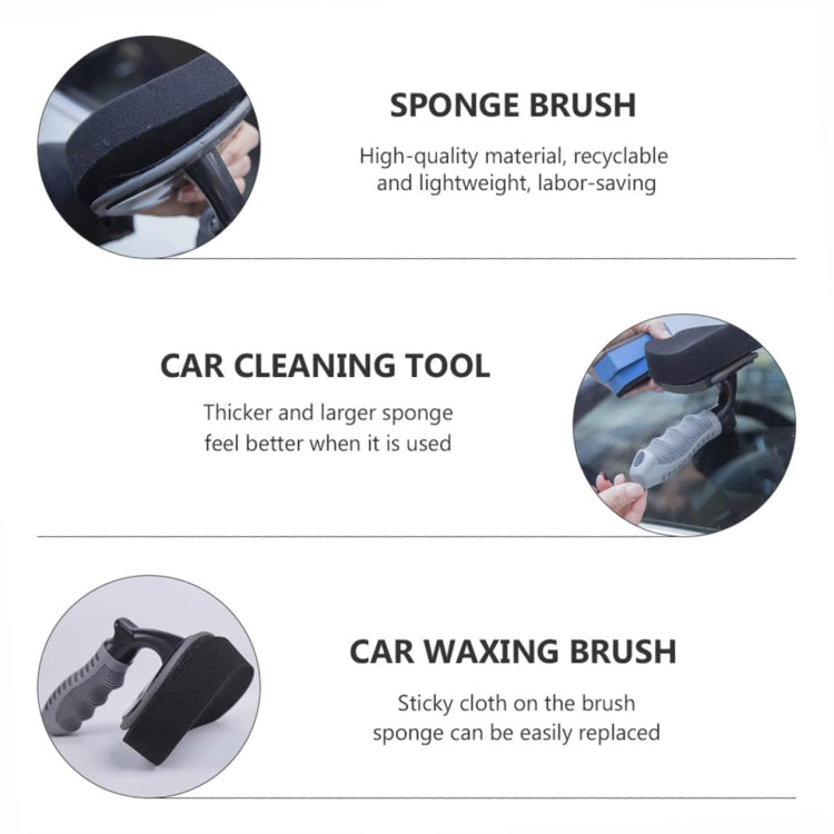 Durable Car Tire Waxing Curved Sponge Brush
