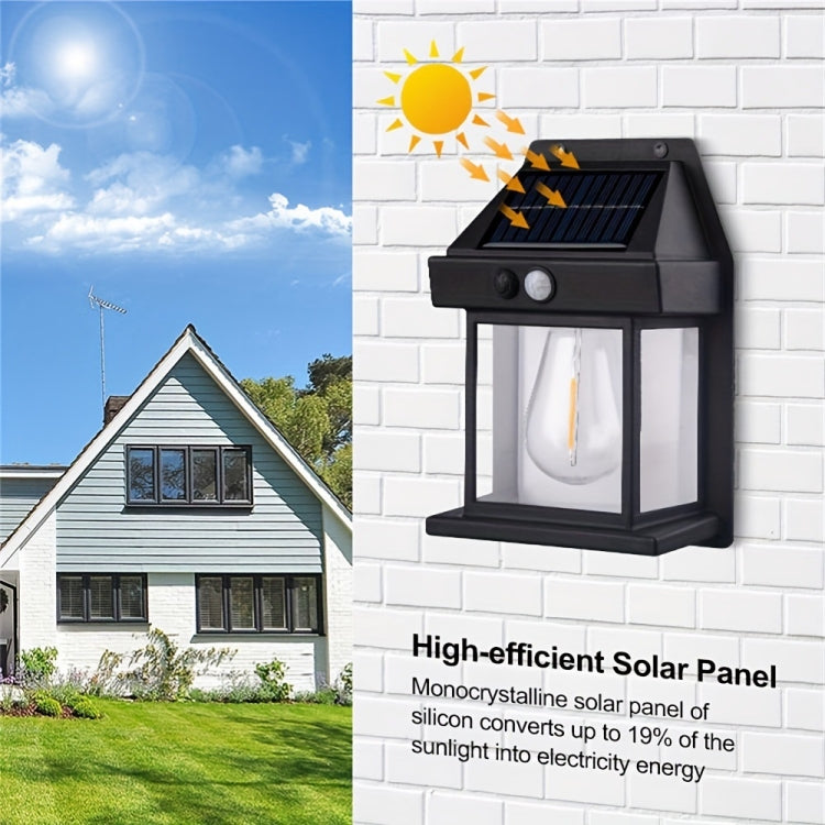 Solar Outdoor Tungsten Wall Light 3 Modes Body Sensing Waterproof Garden Villa Night Light — view 7