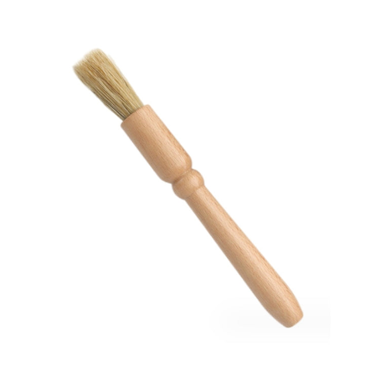Car Interior Round Wooden Handle Air Vent Cleaning Brush