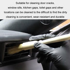 Car Interior Round Wooden Handle Air Vent Cleaning Brush
