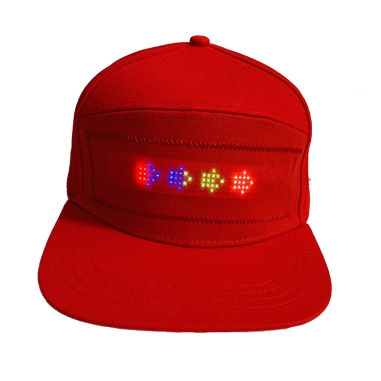 LED Luminous Advertising Hat DIY Words Pixel Lighting Rechargeable Bluetooth APP Control Scrolling Message Flexible Cap