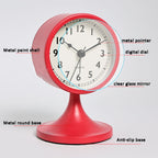 Metal Retro Silent Table Alarm Clock Student Bedside Clock With Night Light — view 6