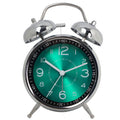 4.5 Inch Electroplated Metal Ring Bell Alarm Clock Quartz Clock With Night Light