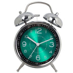 4.5 Inch Electroplated Metal Ring Bell Alarm Clock Quartz Clock With Night Light
