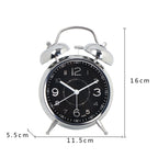4.5 Inch Electroplated Metal Ring Bell Alarm Clock Quartz Clock With Night Light — view 9