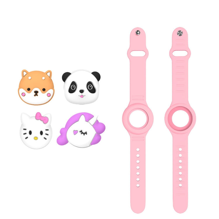For AirTag 2nd Gen / AirTag 1st Gen Watch Strap Cartoon Cute Anti-Lost Device Silicone Protective Cover