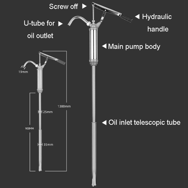 Hand Pressure Drum Suction Oil Pump Hand Pressure Lever Oil Suction Pumping — view 2