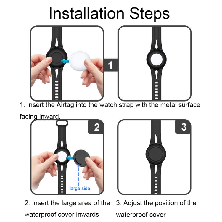 For AirTag Watch Strap Tracker Silicone Protective Case Anti-lost Device Cover
