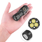 3LED Strong Light TYPE-C Charging Convenient Mini Multi-Function Flashlight