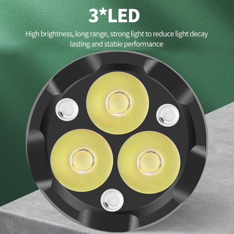 3LED Strong Light TYPE-C Charging Convenient Mini Multi-Function Flashlight