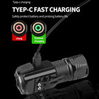 3LED Strong Light TYPE-C Charging Convenient Mini Multi-Function Flashlight