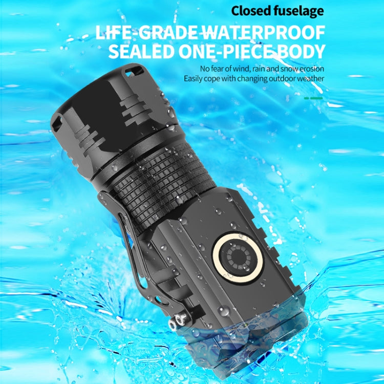 3LED Strong Light TYPE-C Charging Convenient Mini Multi-Function Flashlight