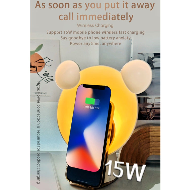 Night Light Smart Speaker Wireless Charging Atmosphere Light Alarm Clock — view 8