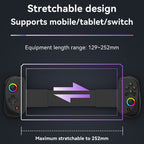 D8 Mobile Phone Stretch Band Light Gamepad Dual Hall Wireless Bluetooth Somatic Vibration Grip for PC / Android / IOS / Tablet / PS3 / PS4 / Switch