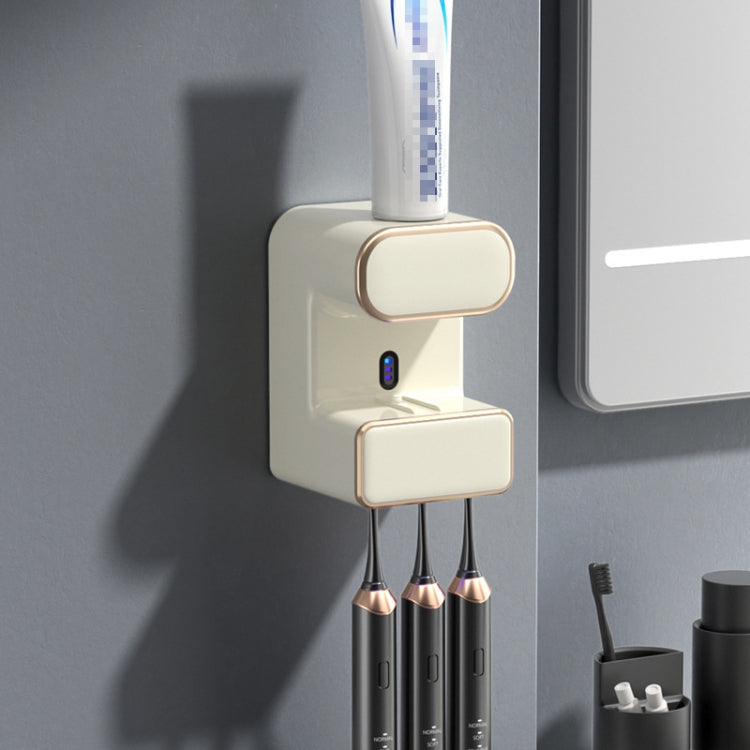 Smart Induction Toothpaste Squeezer Wall-mounted Toothbrush Holder — With Sterilizing Green