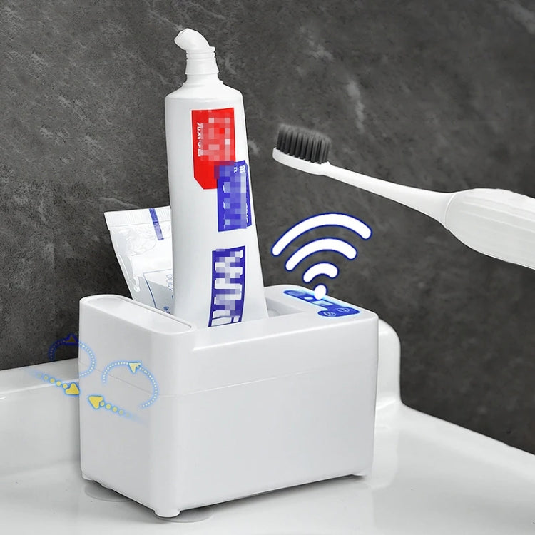 Smart Induction Toothpaste Squeezer Electric Automatic Toothpaste Dispenser — Rechargeable Silver