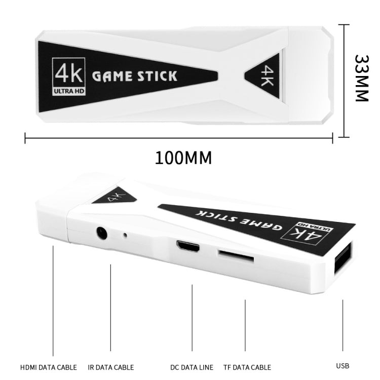 GT68 3D Box Portable Game Console For PSP TV Stick Retro Wireless Gamepad, Small Packaging, 64G, 256G