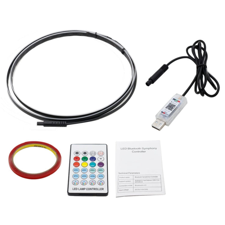 Car Interior Fiber Optic Cold Light RGB Ambient Lamp Center Phantom Footwell Atmosphere Lights