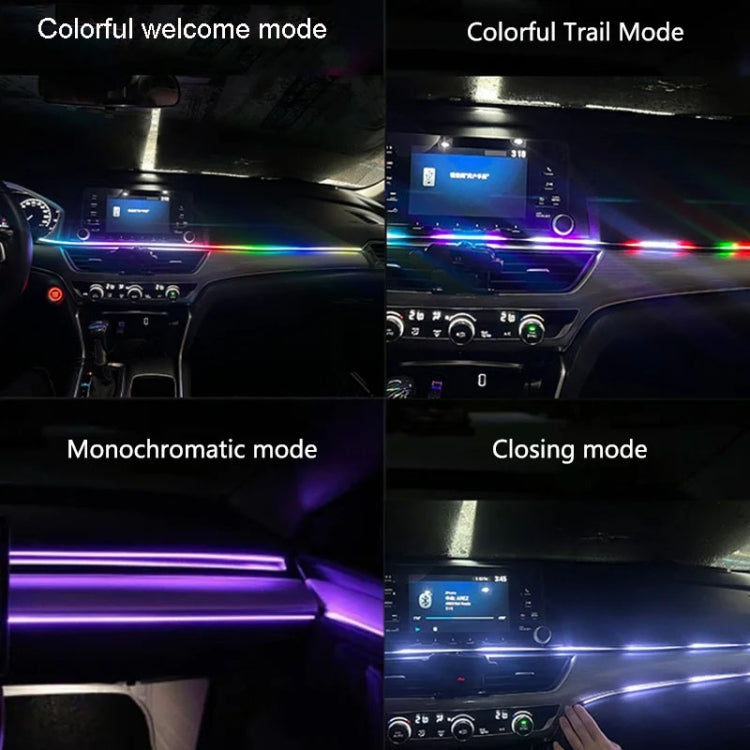 Car Interior Fiber Optic Cold Light RGB Ambient Lamp Center Phantom Footwell Atmosphere Lights