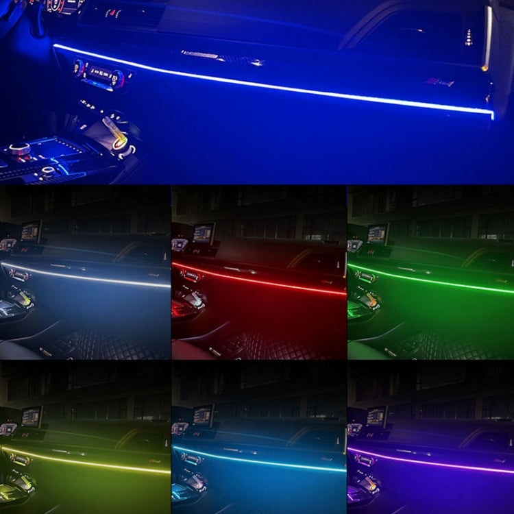 Car Interior Fiber Optic Cold Light RGB Ambient Lamp Center Phantom Footwell Atmosphere Lights
